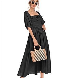 NWT Long Black Bohemian Dress Sz Medium